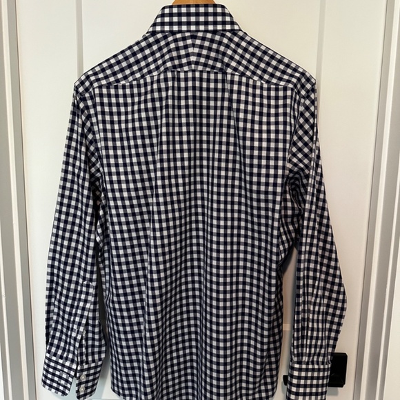 TM Lewin Navy/White Checkered Button Down - Picture 4 of 4